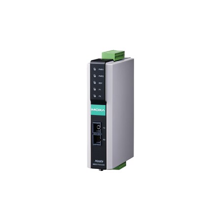 Moxa 1Prt Advnc Modbus Gateway w/1 100Basef Mltimode fbr, Mgate Mb3170I-M-Sc MGate MB3170I-M-SC